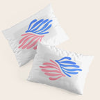 Blue & Pink Leaves: Matisse Series 01 Pillow Sham Gallery Image 3