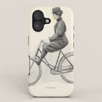 "Coasting" from "Bicycling for Ladies" by Maria E. Ward, 1896 iPhone Case Gallery Image 1