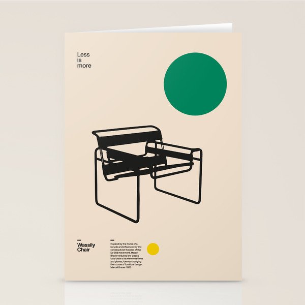 Poster Wassily Chair, Marcel Breuer, Minimal Furniture Bauhaus Design Stationery Card Gallery Image 2