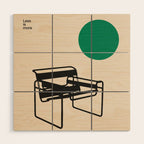 Poster Wassily Chair, Marcel Breuer, Minimal Furniture Bauhaus Design Wood Wall Art Gallery Image 1