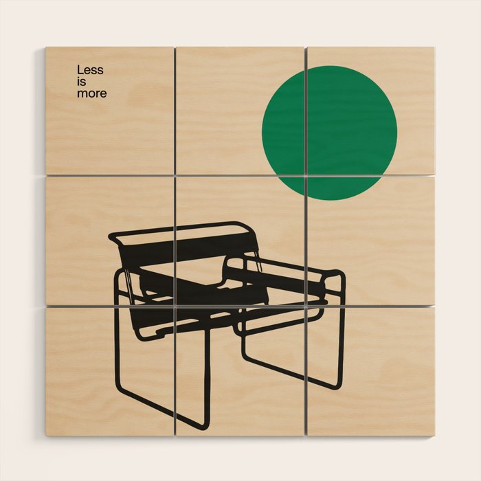 Poster Wassily Chair, Marcel Breuer, Minimal Furniture Bauhaus Design Wood Wall Art Gallery Image 1