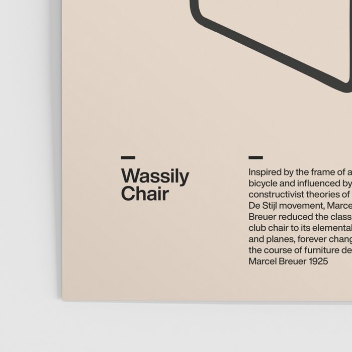 Poster Wassily Chair, Marcel Breuer, Minimal Furniture Bauhaus Design Poster Gallery Image 3