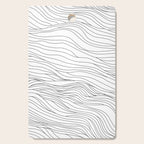 Abstract black and white wave line art pattern Cutting Board Gallery Image 1