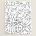 Abstract black and white wave line art pattern Jigsaw Puzzle Gallery Image 1