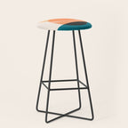 Abstraction_NEW_SUNSET_OCEAN_WAVE_POP_ART_Minimalism_0022D Stool Gallery Image 1