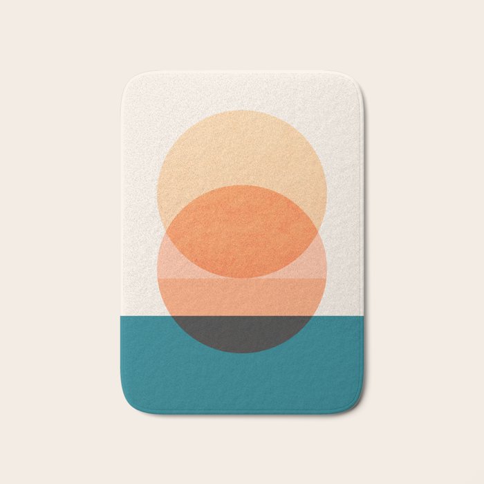Abstraction_NEW_SUNSET_OCEAN_WAVE_POP_ART_Minimalism_0022D Bath Mat Gallery Image 1