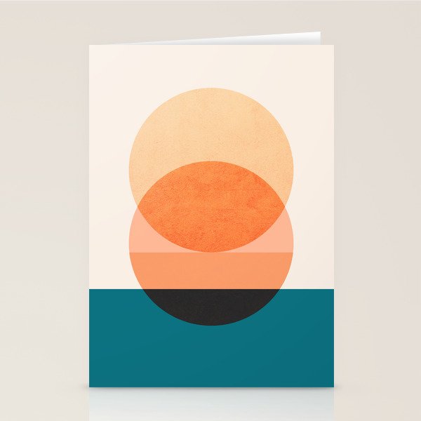 Abstraction_NEW_SUNSET_OCEAN_WAVE_POP_ART_Minimalism_0022D Stationery Card Gallery Image 1