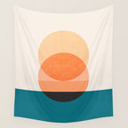 Abstraction_NEW_SUNSET_OCEAN_WAVE_POP_ART_Minimalism_0022D Wall Tapestry Gallery Image 4