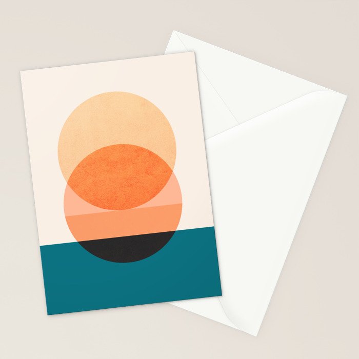 Abstraction_NEW_SUNSET_OCEAN_WAVE_POP_ART_Minimalism_0022D Stationery Card Gallery Image 2