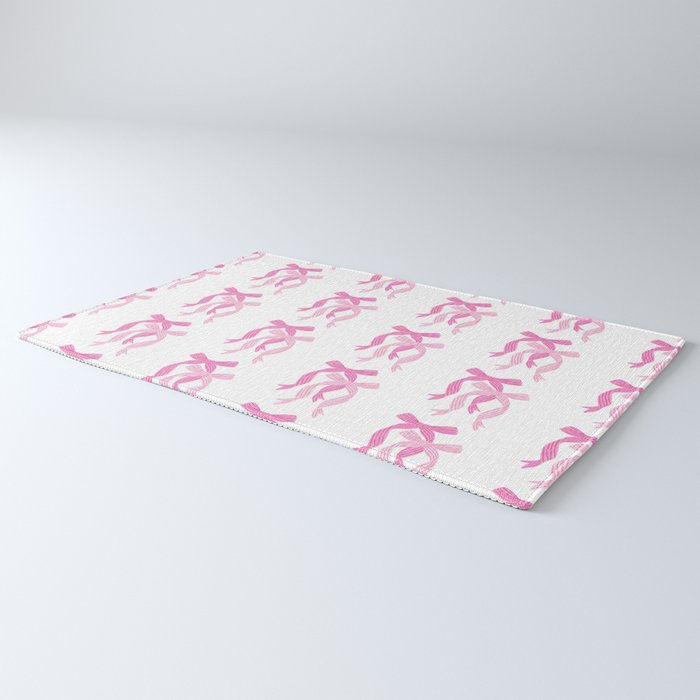 striped bows in pink Rug Gallery Image 3