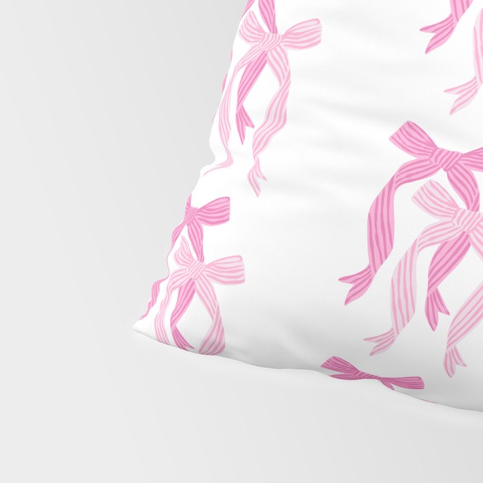 striped bows in pink Pillow Sham Gallery Image 4