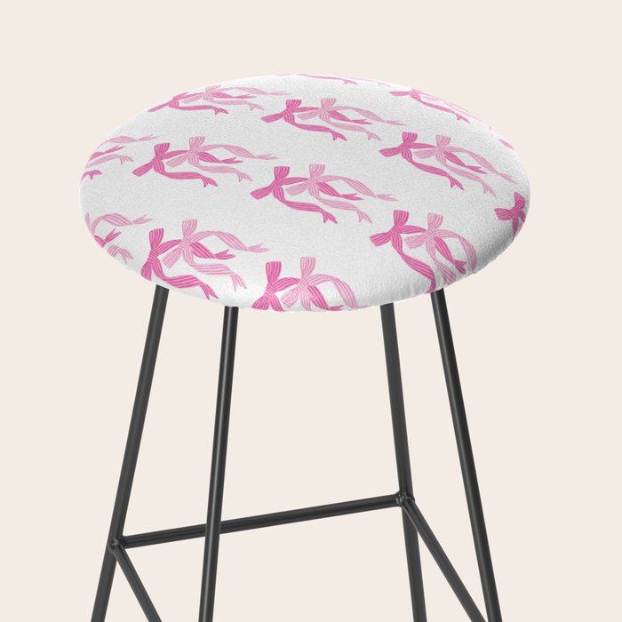 striped bows in pink Stool Gallery Image 2