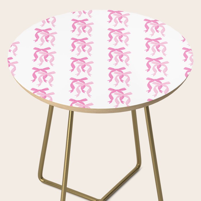 striped bows in pink Side Table Gallery Image 2