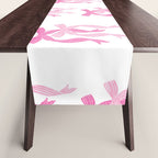 striped bows in pink Table Runner Gallery Image 1