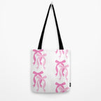 striped bows in pink Tote Bag Gallery Image 2