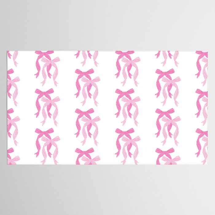 striped bows in pink Tablecloth Gallery Image 2