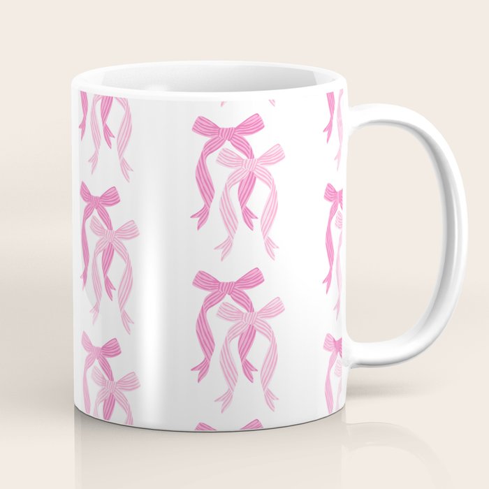 striped bows in pink Coffee Mug Gallery Image 1
