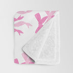striped bows in pink Throw Blanket Gallery Image 3