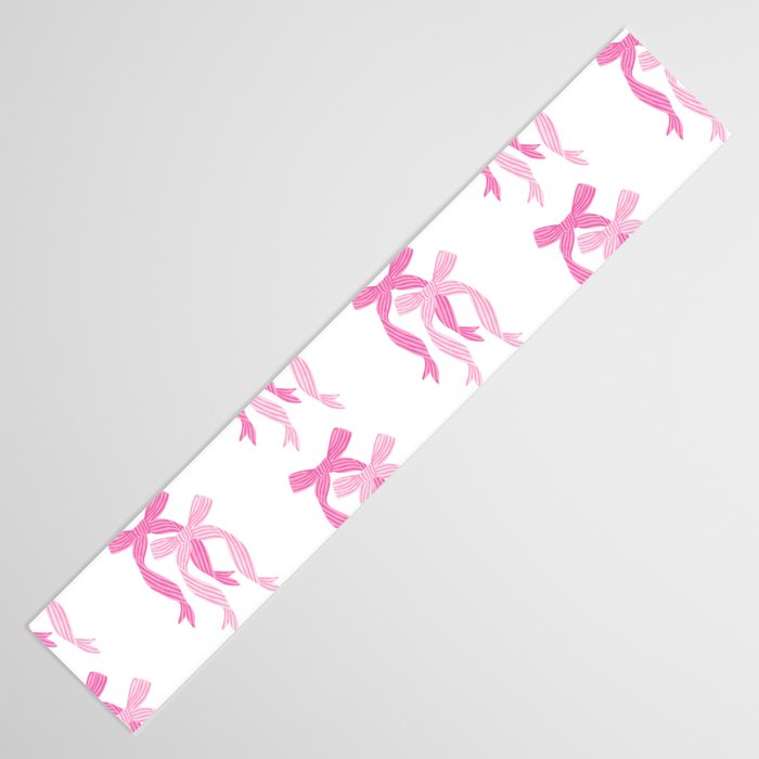 striped bows in pink Table Runner Gallery Image 3