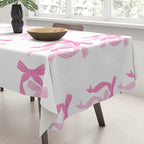 striped bows in pink Tablecloth Gallery Image 3