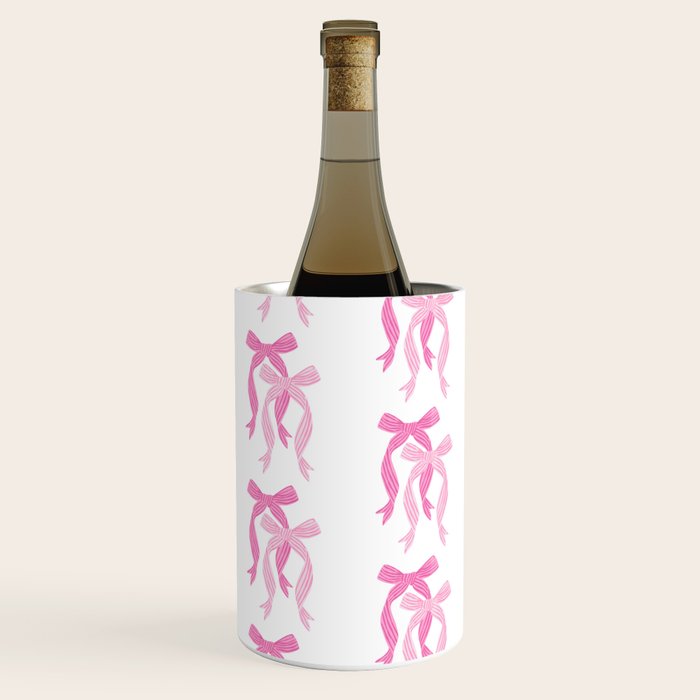 striped bows in pink Wine Chiller Gallery Image 1