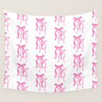 striped bows in pink Wall Tapestry Gallery Image 4