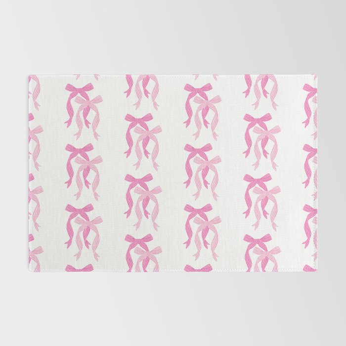 striped bows in pink Rug Gallery Image 2