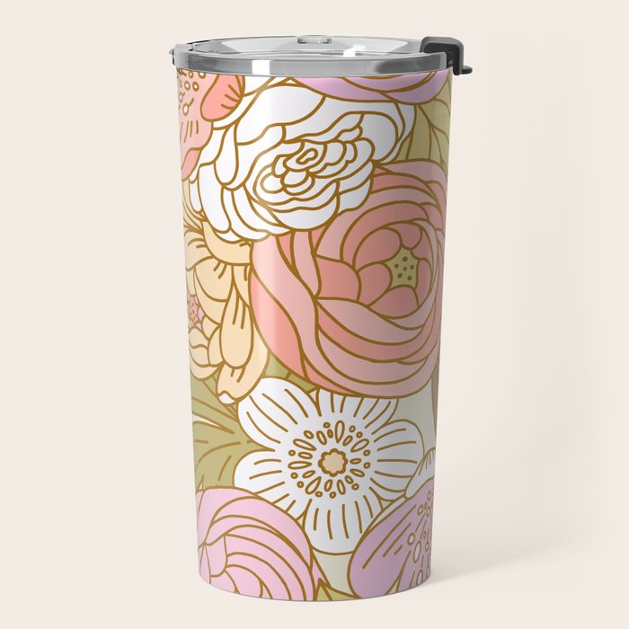 Boho Blooms | Light Pastel Travel Mug Gallery Image 2