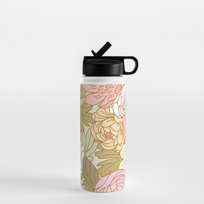 Boho Blooms | Light Pastel Water Bottle Gallery Image 1