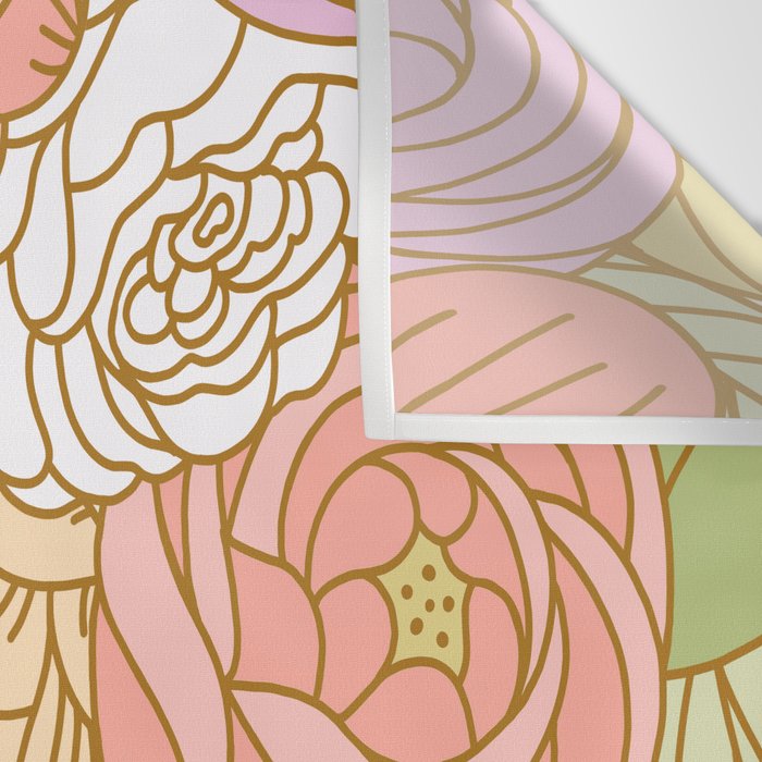 Boho Blooms | Light Pastel Wall Tapestry Gallery Image 3