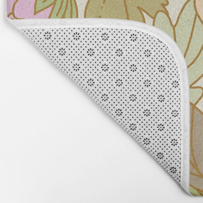 Boho Blooms | Light Pastel Bath Mat Gallery Image 2