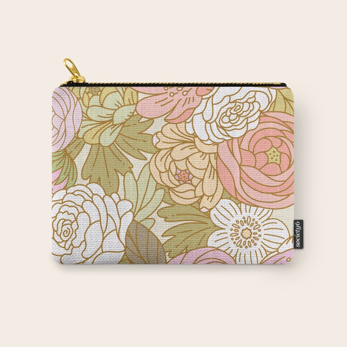 Boho Blooms | Light Pastel Carry All Pouch Gallery Image 1