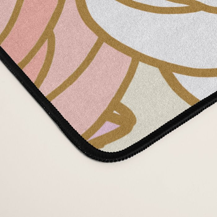 Boho Blooms | Light Pastel Desk Mat Gallery Image 4