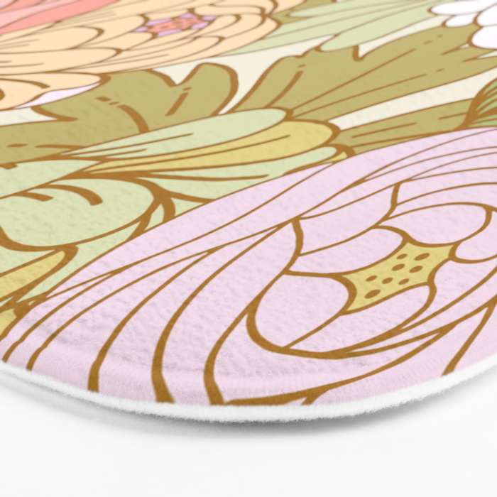 Boho Blooms | Light Pastel Bath Mat Gallery Image 3