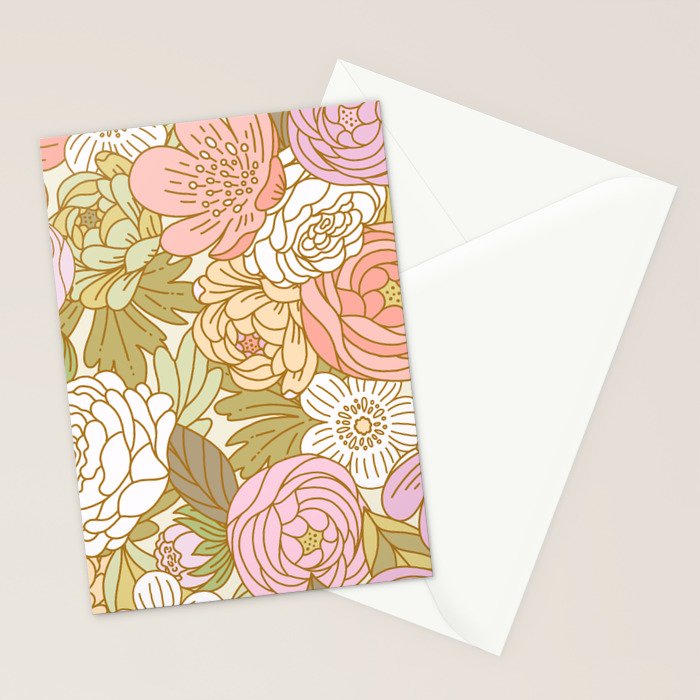 Boho Blooms | Light Pastel Stationery Card Gallery Image 2