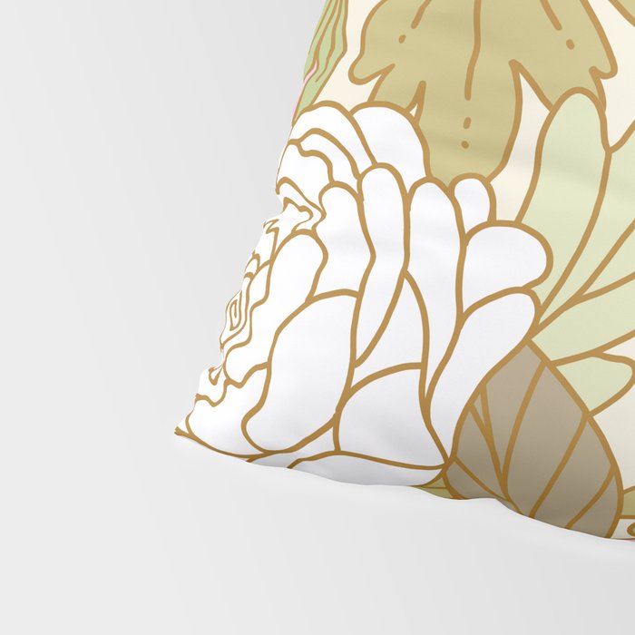 Boho Blooms | Light Pastel Pillow Sham Gallery Image 4