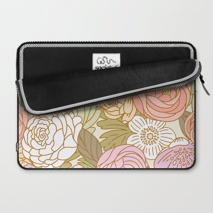 Boho Blooms | Light Pastel Laptop Sleeve Gallery Image 2
