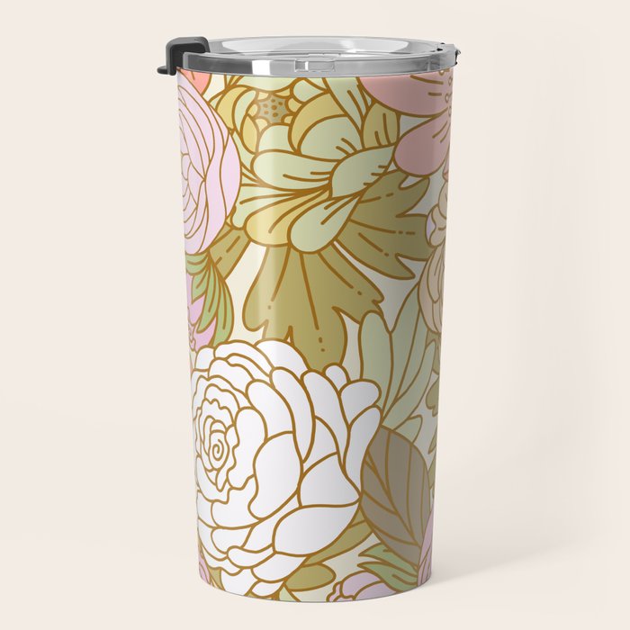 Boho Blooms | Light Pastel Travel Mug Gallery Image 3