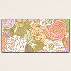 Boho Blooms | Light Pastel Desk Mat Gallery Image 3