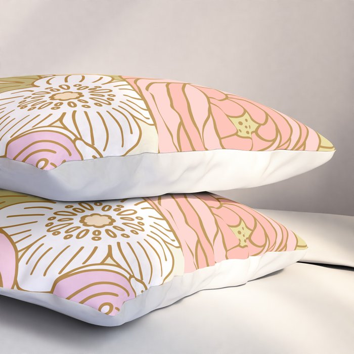 Boho Blooms | Light Pastel Pillow Sham Gallery Image 3