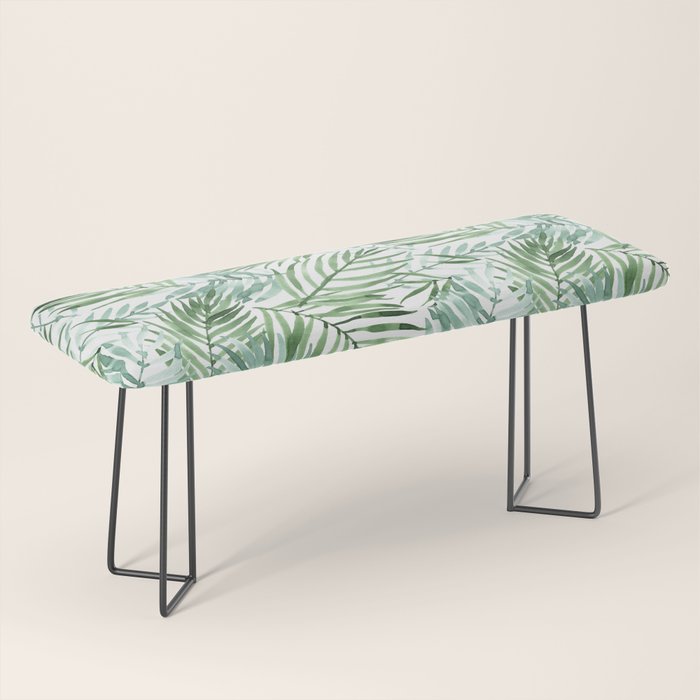 Watercolor palm leaves pattern Bench Gallery Image 1