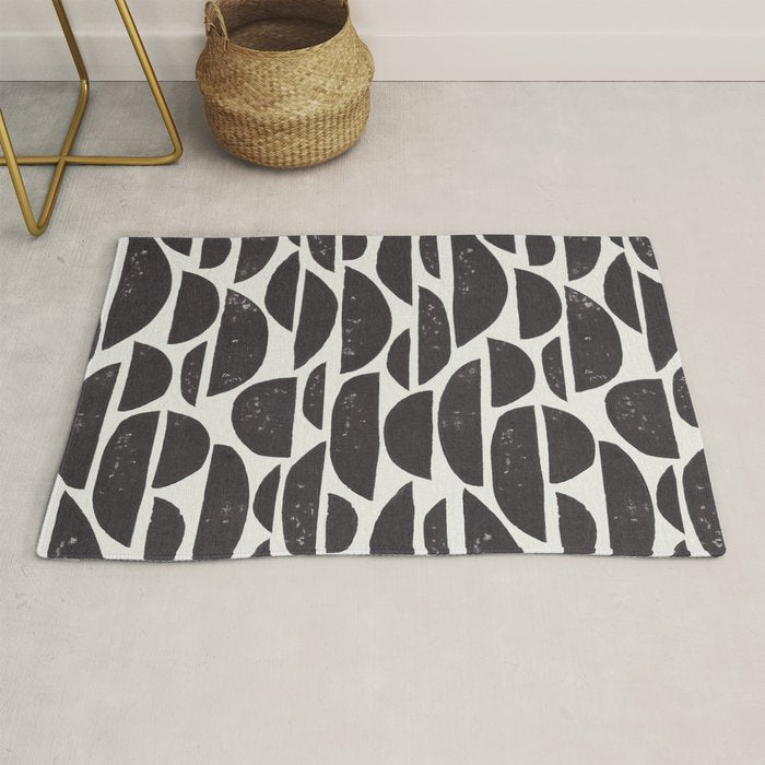 Abstract Linocut Pattern #4 Rug Gallery Image 1