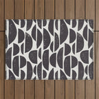 Abstract Linocut Pattern #4 Outdoor Rug Gallery Image 1