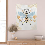 Honey Bee Abstract Pattern Wall Tapestry Gallery Image 2