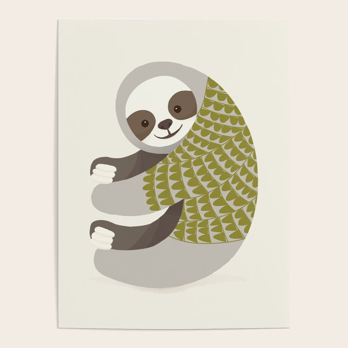 Whimsical Sloth Poster Gallery Image 4