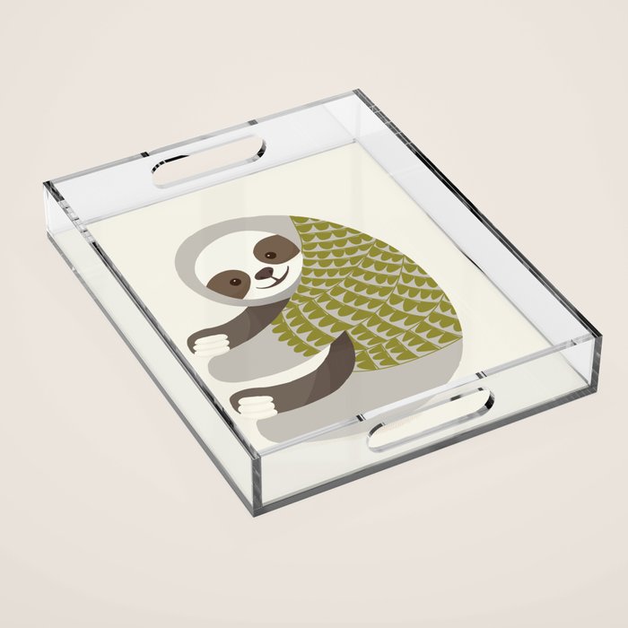 Whimsical Sloth Acrylic Tray Gallery Image 1