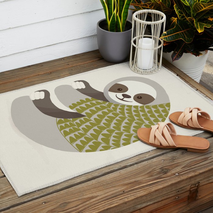Whimsical Sloth Outdoor Rug Gallery Image 2