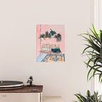 Two Chairs and a Napping Ginger Cat Poster Gallery Image 2