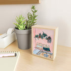 Two Chairs and a Napping Ginger Cat Mini Art Print Gallery Image 2