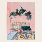 Two Chairs and a Napping Ginger Cat Poster Gallery Image 4